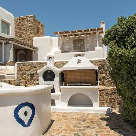 Magnificent Mykonos Nexus 2 Bedrooms Private Terrace With Jacuzzi Outdoor Dining Area & Bbq Kalafatis