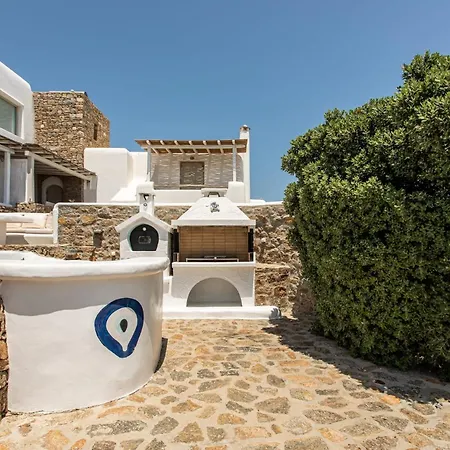 Magnificent Mykonos Nexus 2 Bedrooms Private Terrace With Jacuzzi Outdoor Dining Area & Bbq Kalafatis